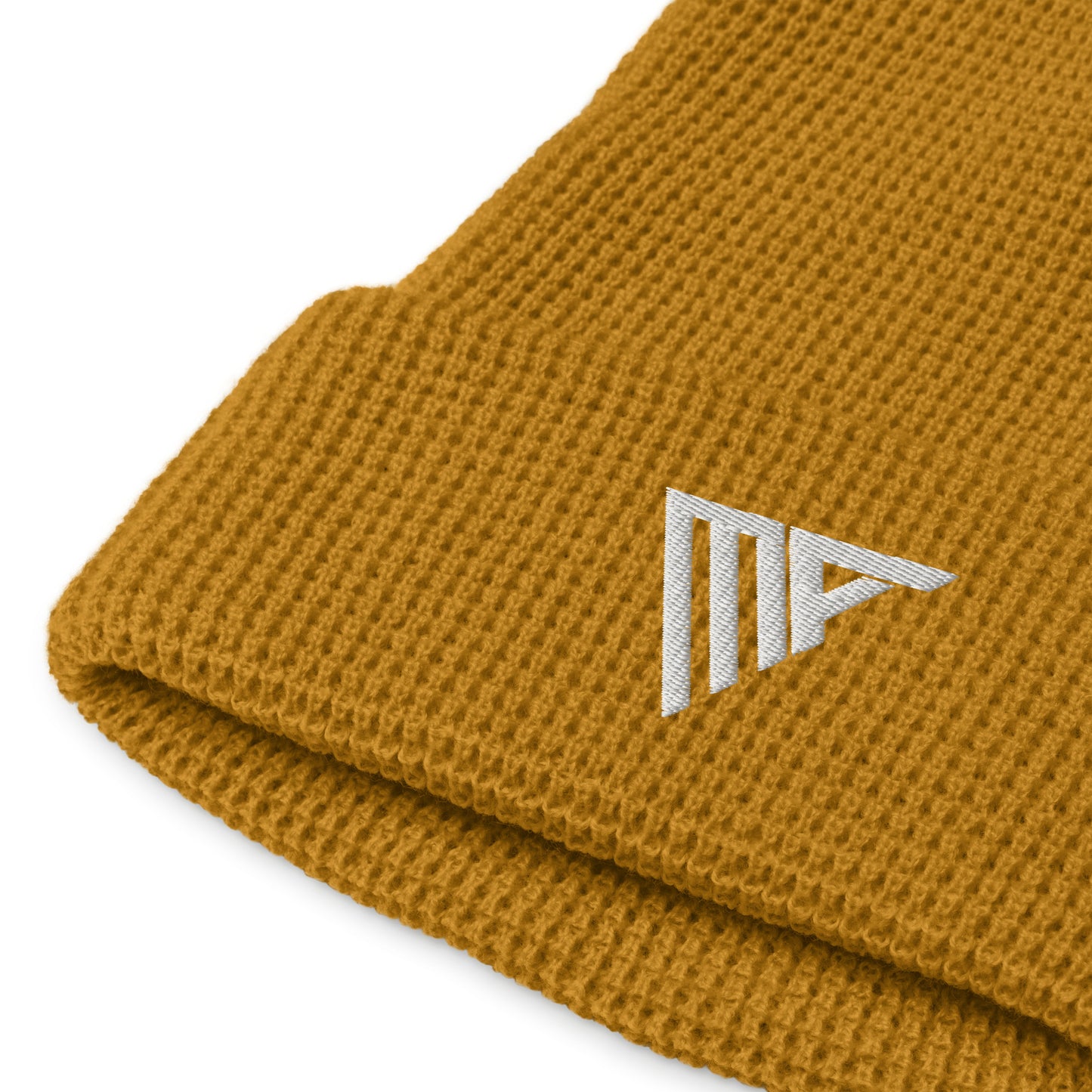 MA Mustard Waffle beanie