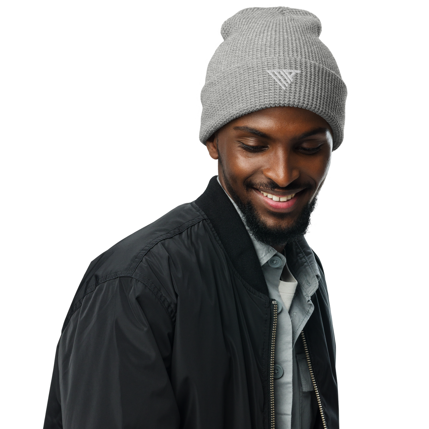 MA Light Grey Waffle beanie