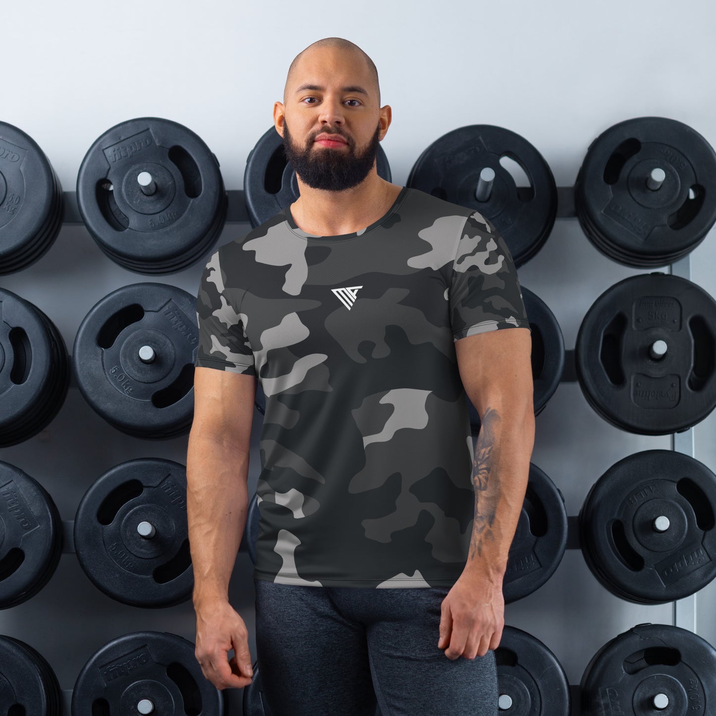 MA Black Camo Men's Athletic T-shirt