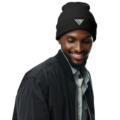 MA Black Waffle beanie